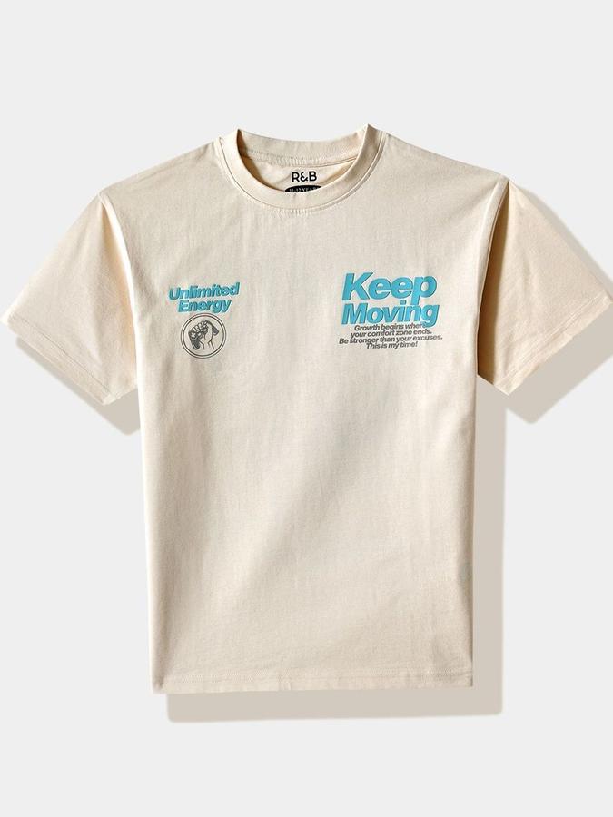 Boys Cotton Regular Fit Crew Neck Graphic T-shirt