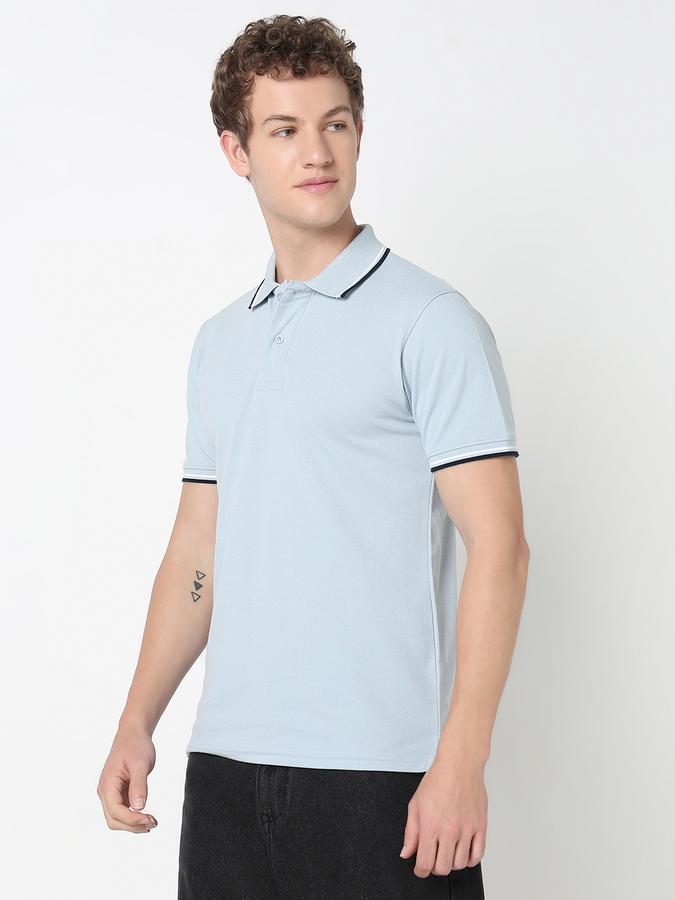 Contrast Tipping Polo T-Shirt with Short Sleeves image number 2