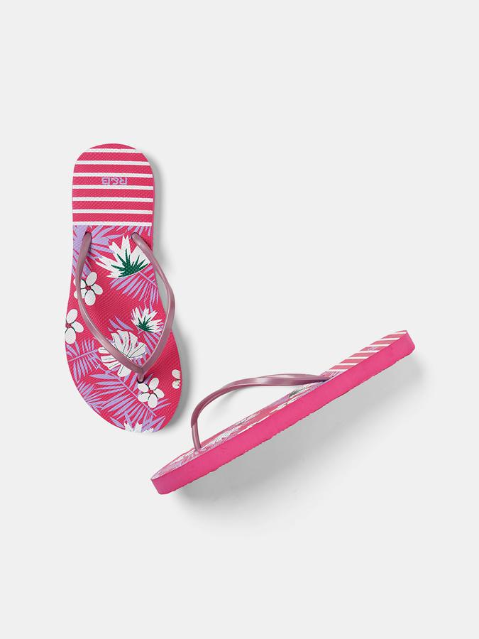 R&B Women Fuchsia Flip Flops image number 0