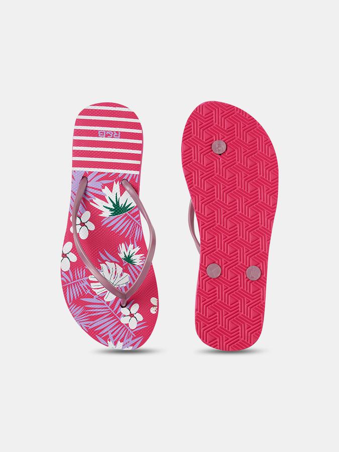 R&B Women Fuchsia Flip Flops image number 3