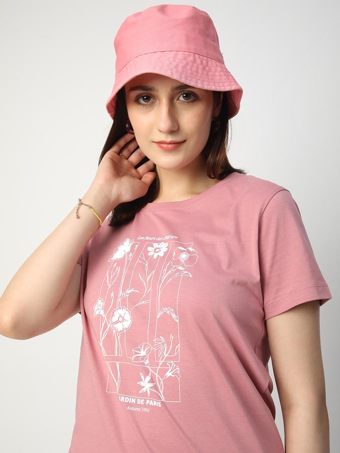 Graphic Print Women Round Neck T-Shirt data-index=