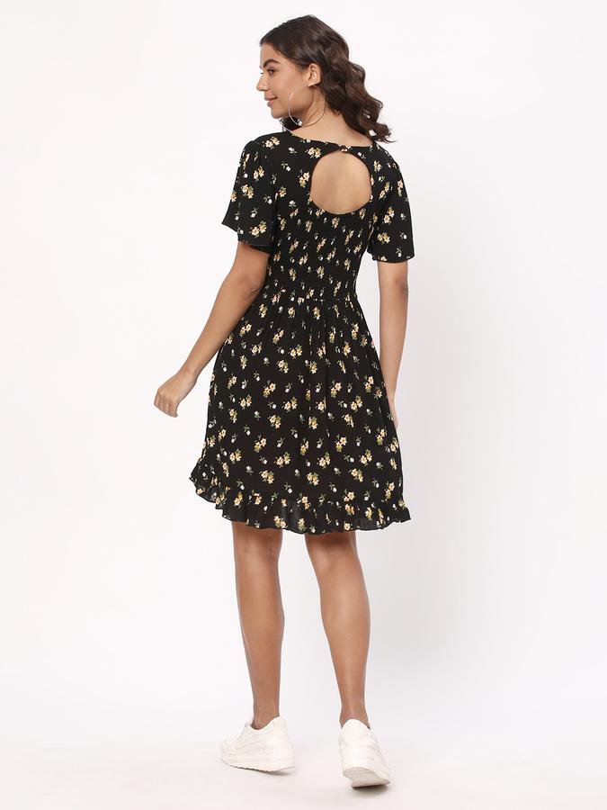 Women Floral Print A-Line Dress image number 2