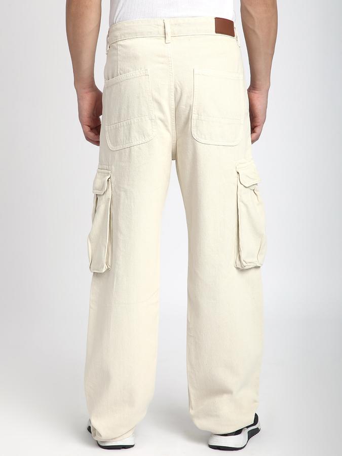 Men Cotton Loose Fit Mid Rise Clean Look Jeans