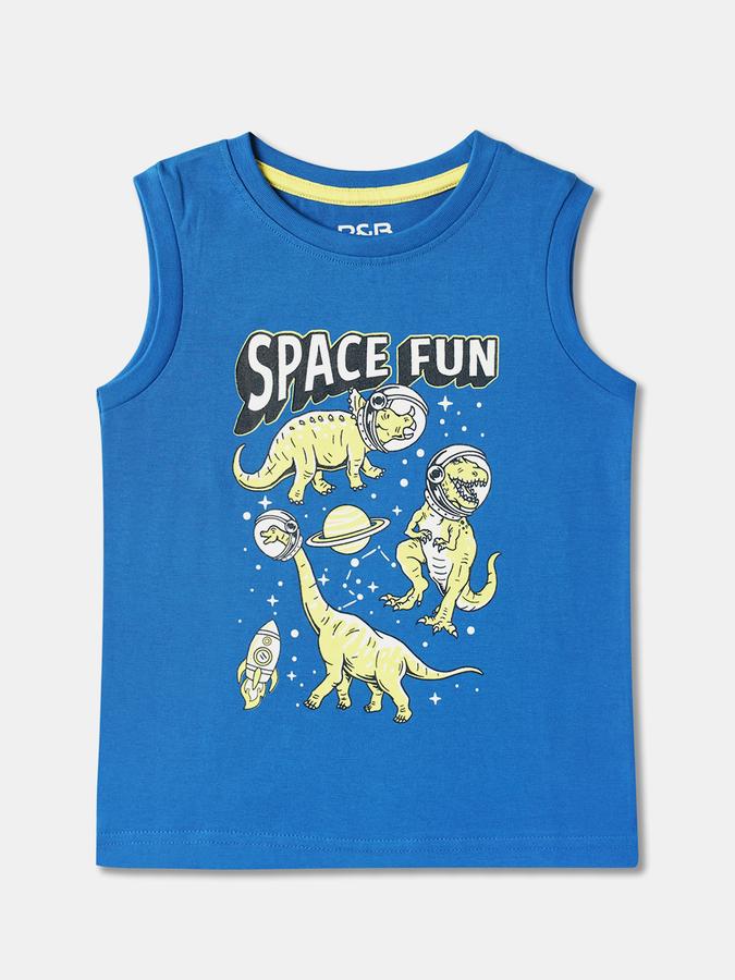 Boys Graphic Print Round-Neck T-Shirt