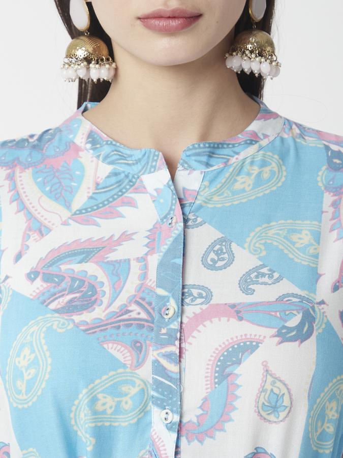 Women Viscose Printed Fit & Flare Ethnic Dress