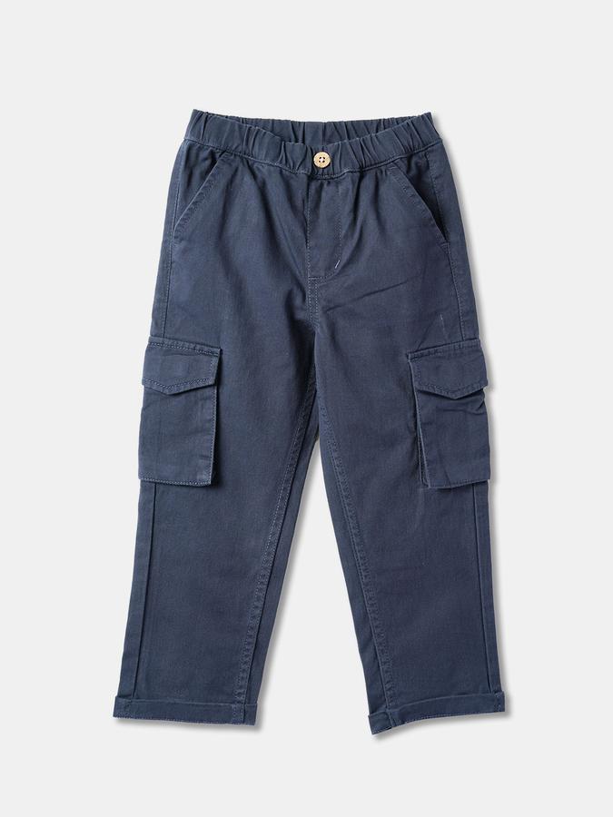 Boys Mid-Rise Straight Fit Cargo Pants