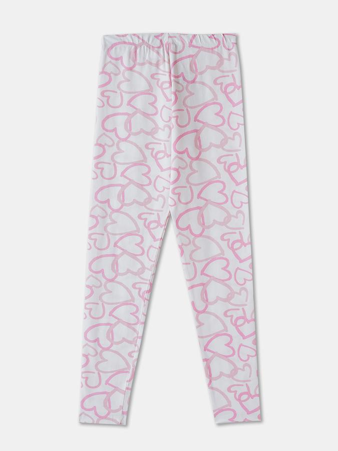 Girls Printed Ankle Length Mid-Rise Legging