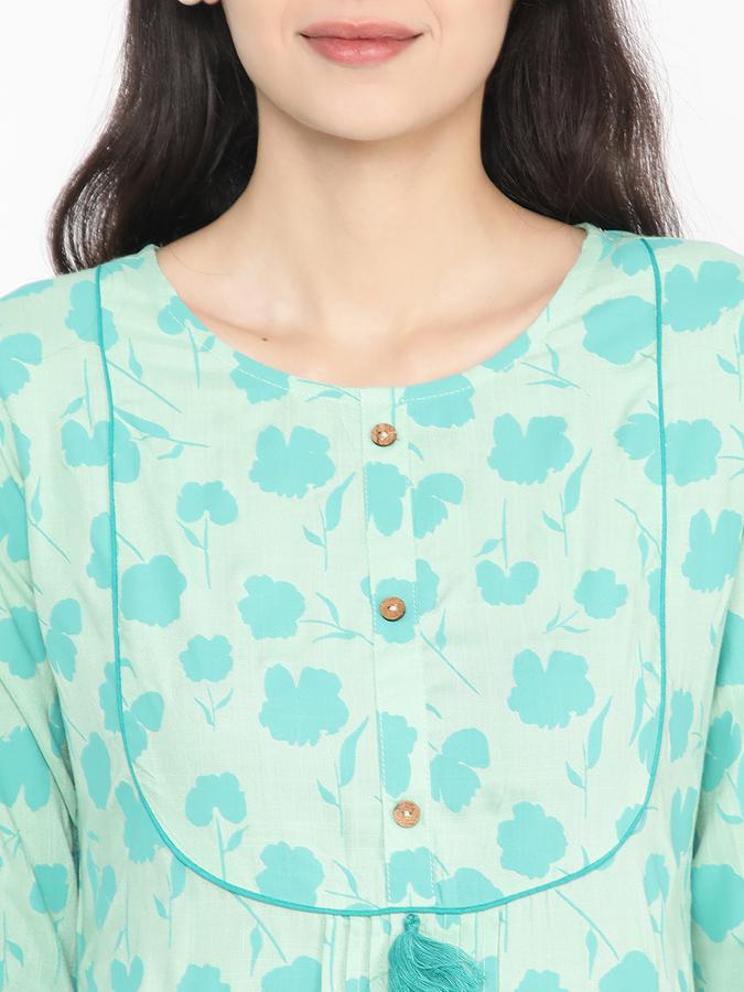 R&B Women Green Kurta image number 1