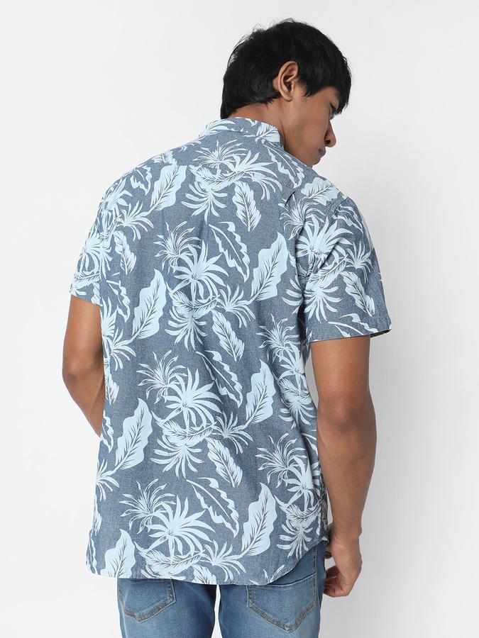 R&B Men's Floral Print Casual Shirt image number 3