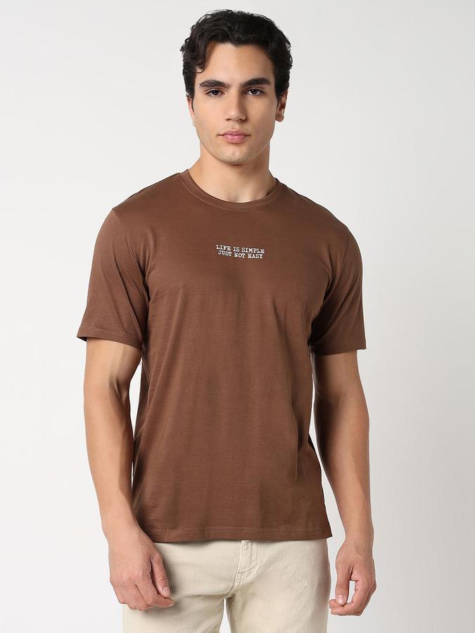 Solid Men Round Neck T-Shirt image number 0