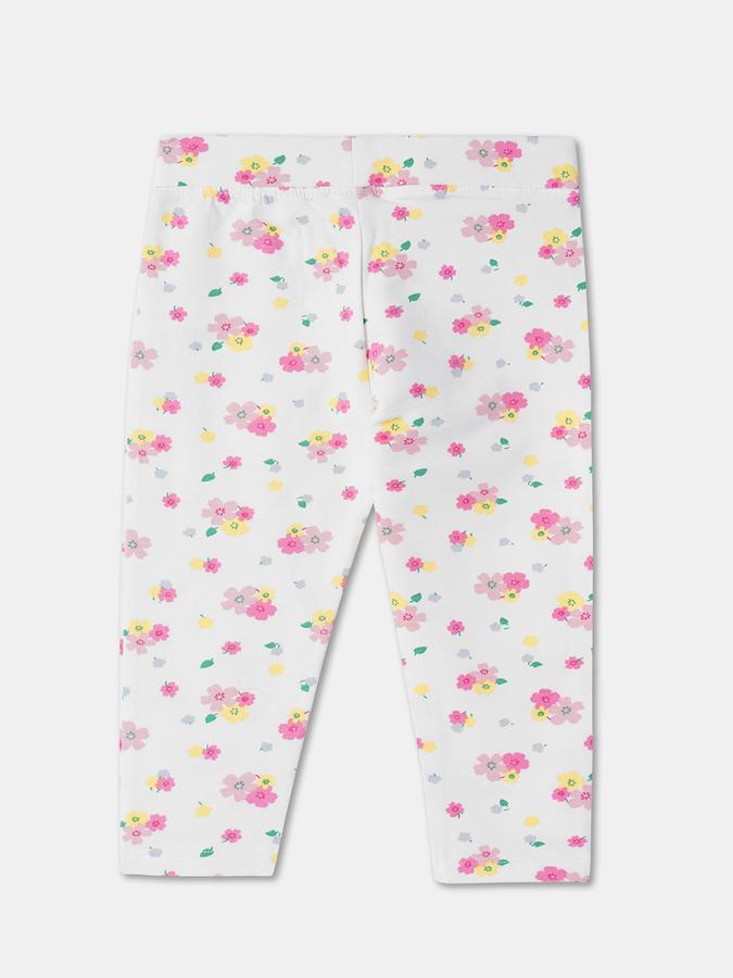 Girls Floral Print Straight Track Pants image number 1