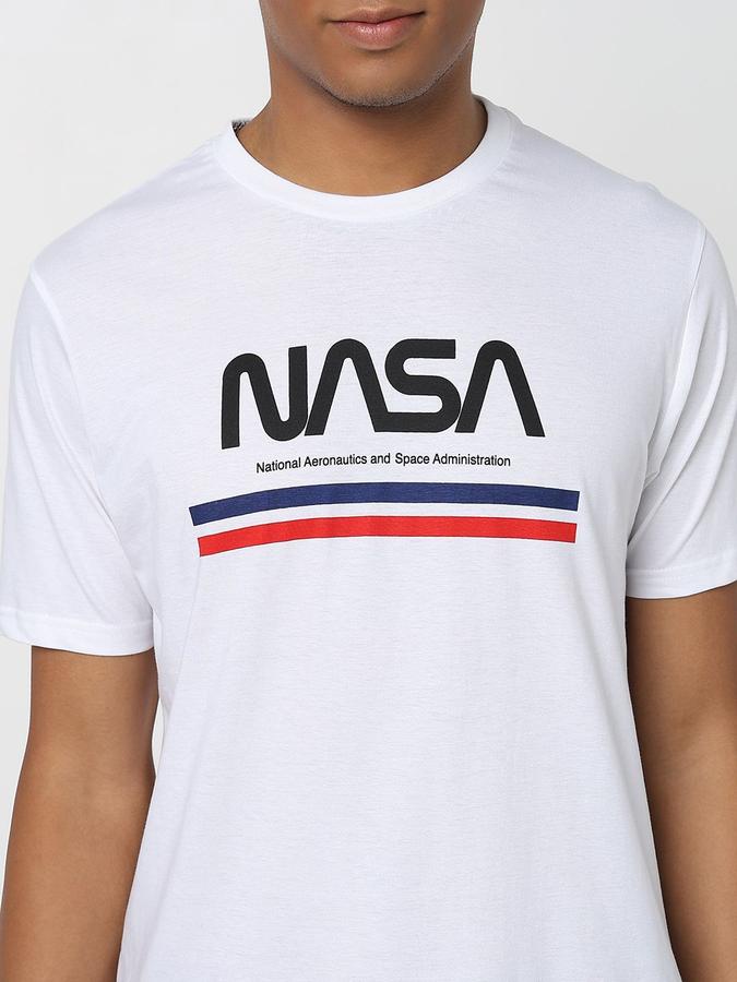 R&B Mens Black &White Typography Printed Short Sleeves Pure Cotton T-Shirt With Shorts
