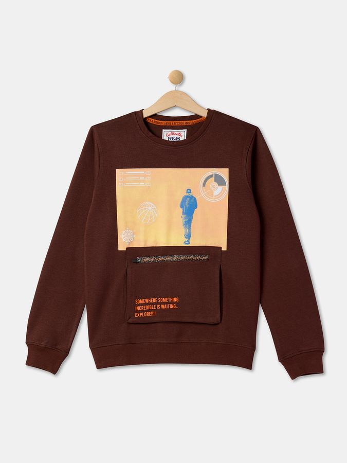 R&B Boys Brown Sweatshirts & Hoodies