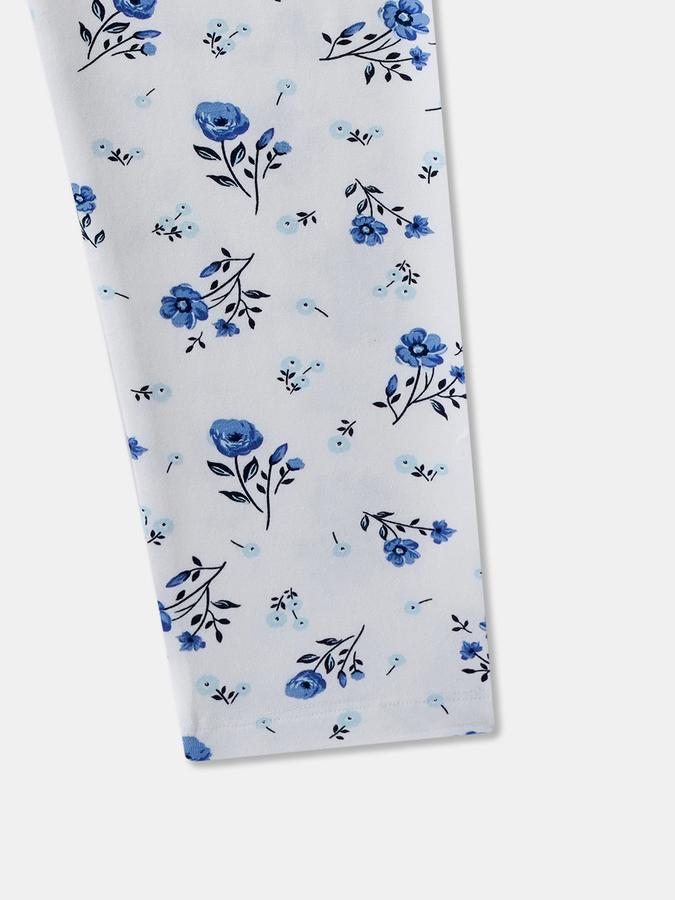R&B Girls' White Printed Leggings