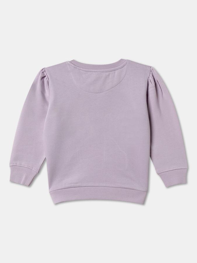 Girls Graphic Regular Fit Long Sleeve Crew Neck Appliqu&eacute; SweaT-Shirt