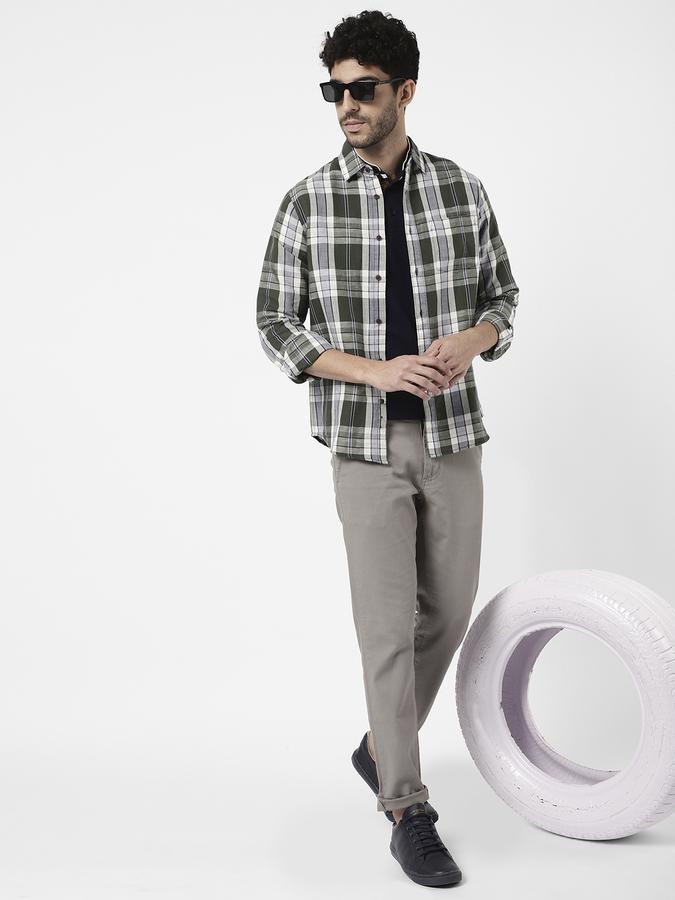 R&B Olive Men Casual Shirts image number 1