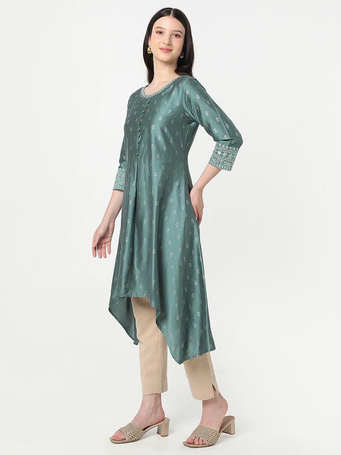 R&B Women's Dusty Green Printed Kurta