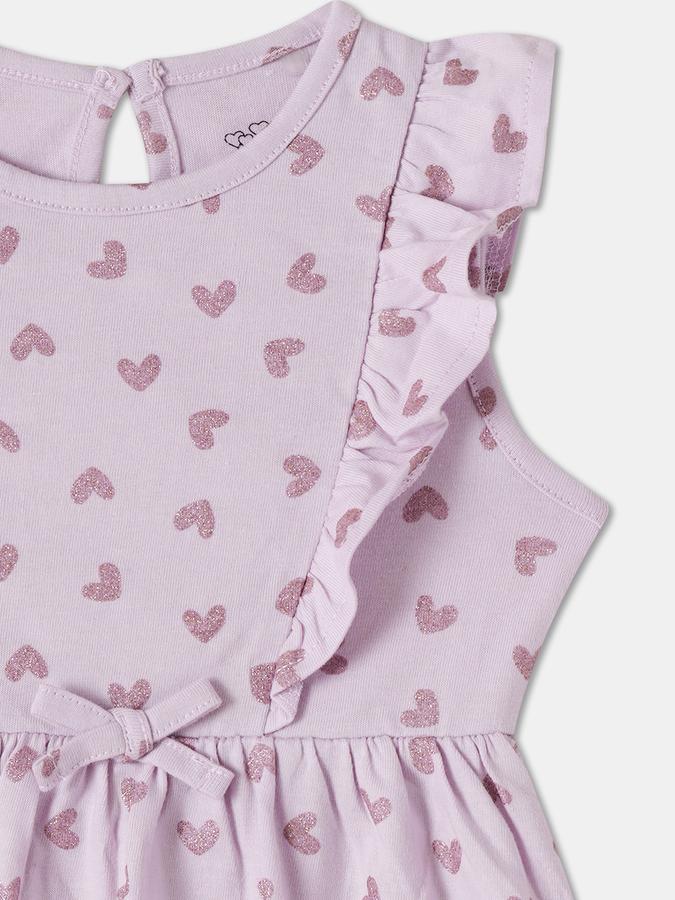 R&B Baby Girls Knee Length Casual Dress with Short Sleeves image number 2