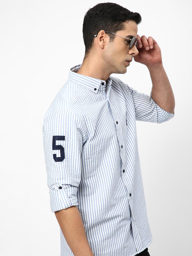 R&B Men Blue Casual Shirts image number 0