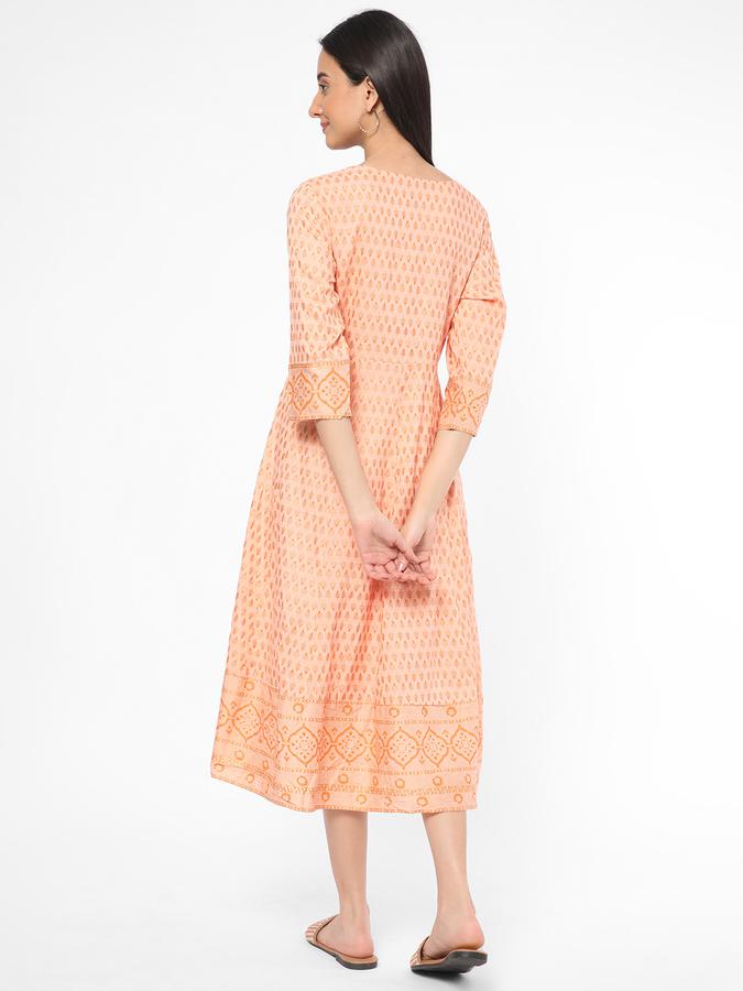 R&B Women Peach Ethnic Dress image number 2