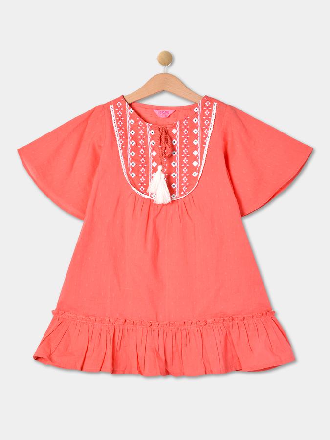 R&B Girl's A Line Embroidered Woven Dress image number 0