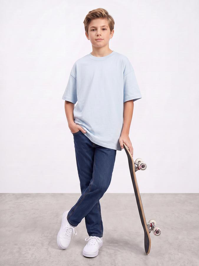 R&B Boys Mid Blue Regular Fit Jeans