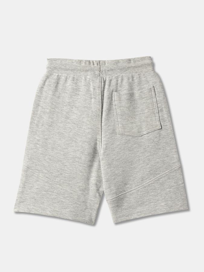 Boys Cotton Regular Fit Elastic Waist Solid Knit Shorts