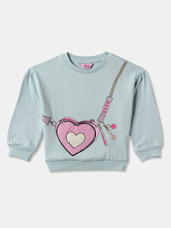 Full Sleeve Graphic Print Girls Sweatshirt