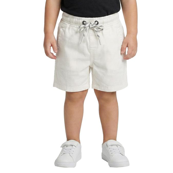R&B Off White Regular Fit Solid Mid Rise Boys Shorts