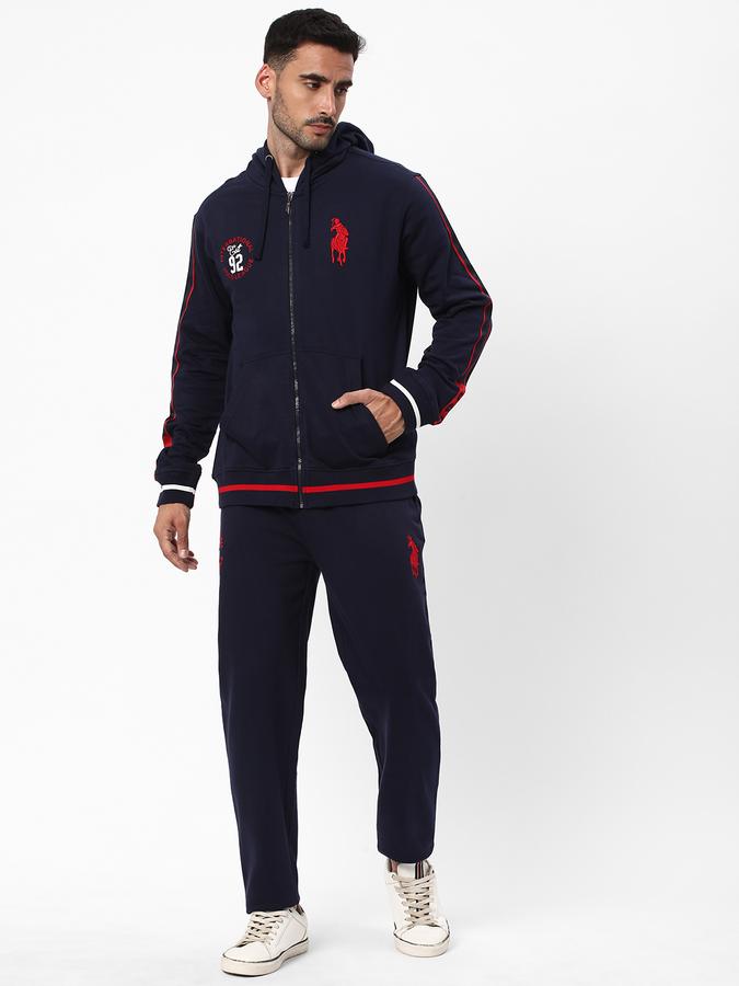 Men Cotton Regular Fit Hooded Jacket