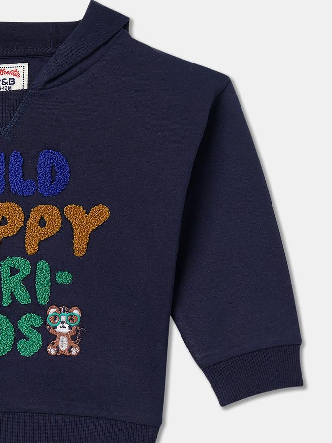 Boys Relaxed Fit Full Sleeve Hooded SweaT-Shirt