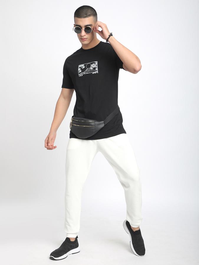 Men Cotton Regular Fit Crew Neck Graphic T-shirt