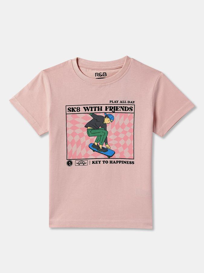 Boys Graphic Print Pure Cotton Regular T Shirt image number 0