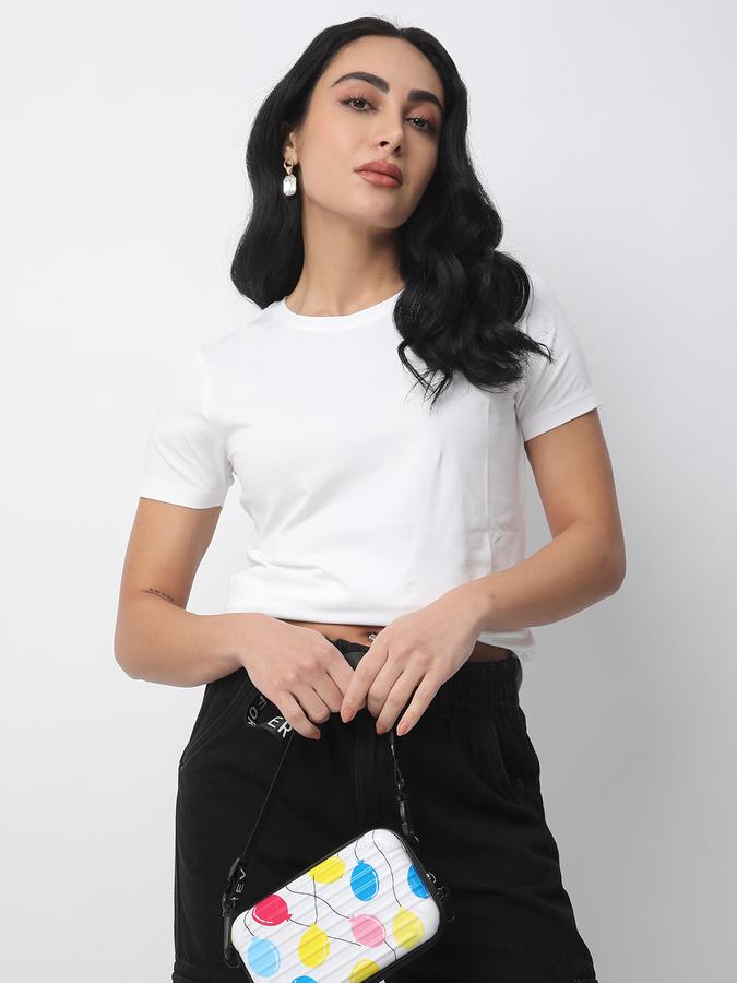 Women Cotton Relaxed Fit Crew Neck Solid T-shirt