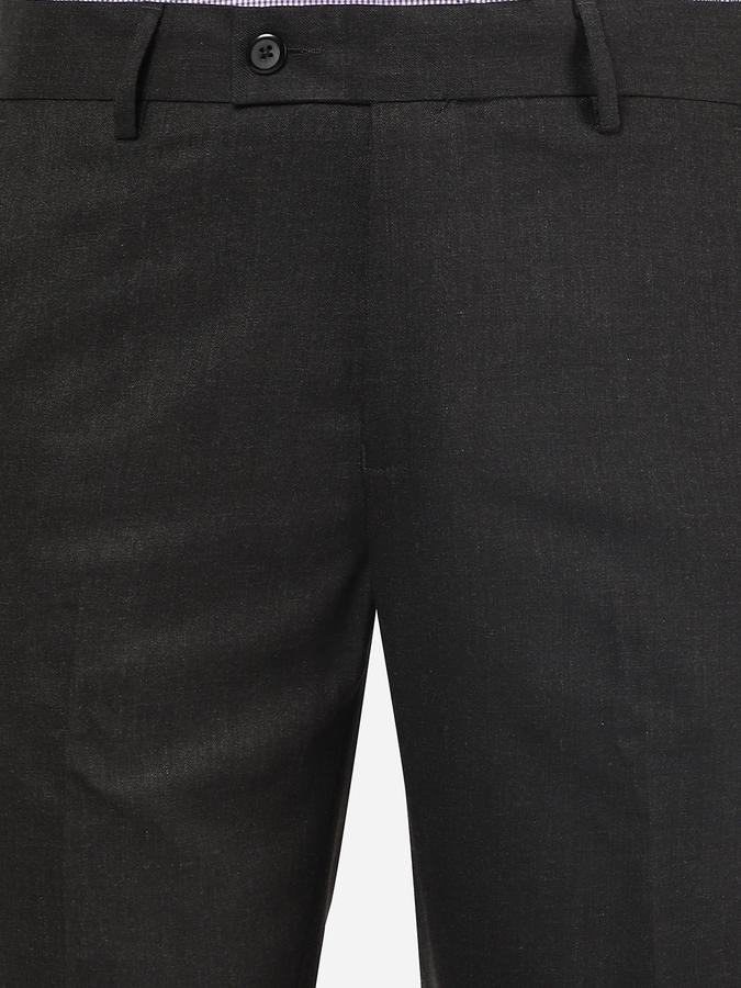 R&B Men Black Formal Trousers image number 3