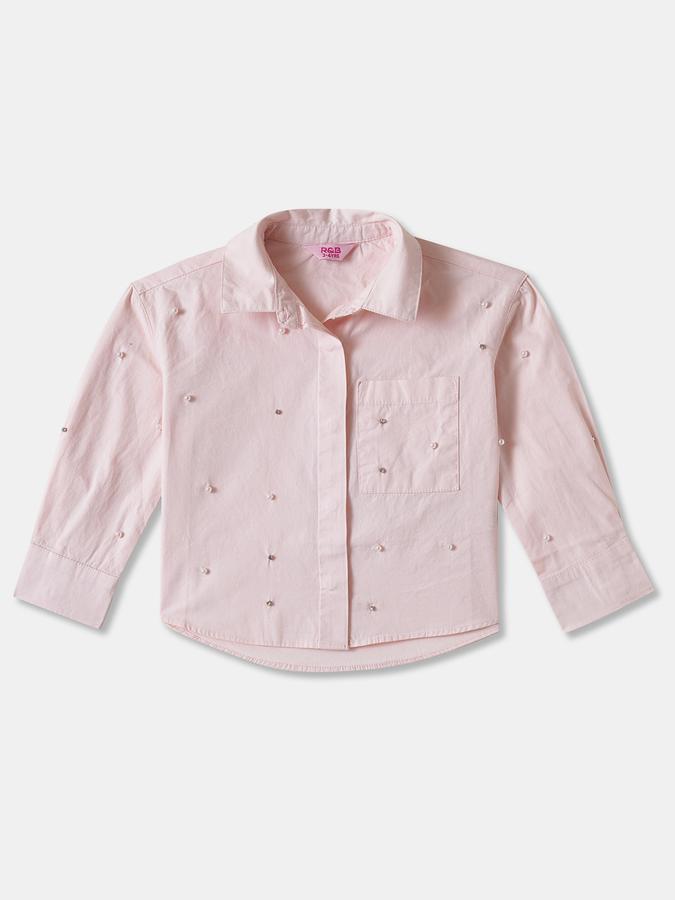 Girls Cotton Regular Fit Round Neck Long Sleeve Printed Top