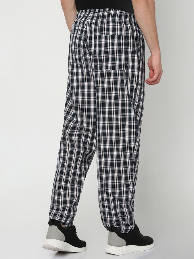 Men Checked Straight Track Pants image number 3