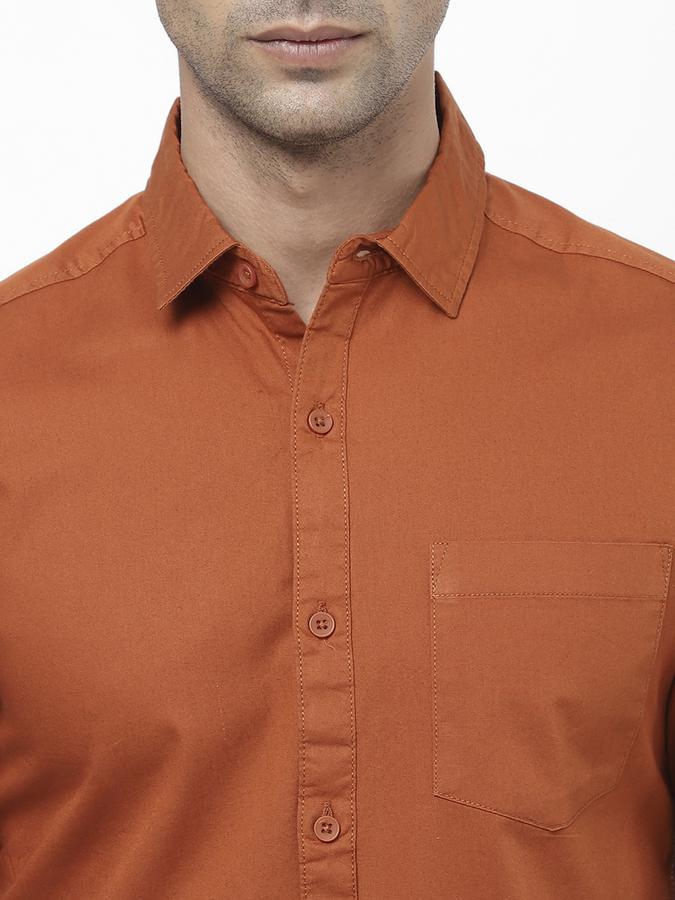 R&B Men Brown Casual Shirts image number 3