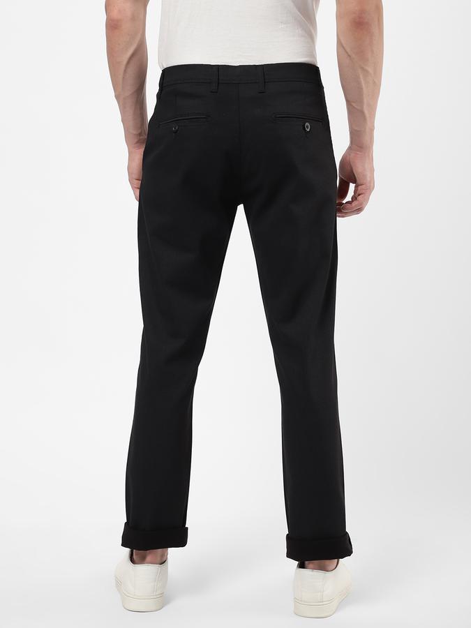 R&B Men Black Casual Trousers image number 2