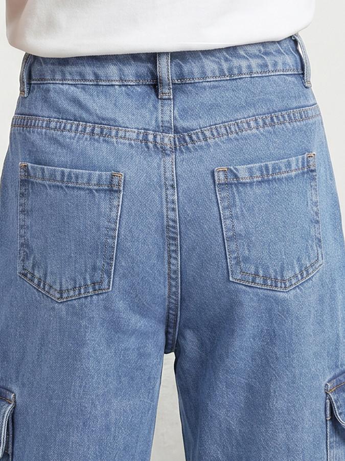 R&B Girls Navy Blue Regular Fit Solid Mid-Rise Cotton Jeans