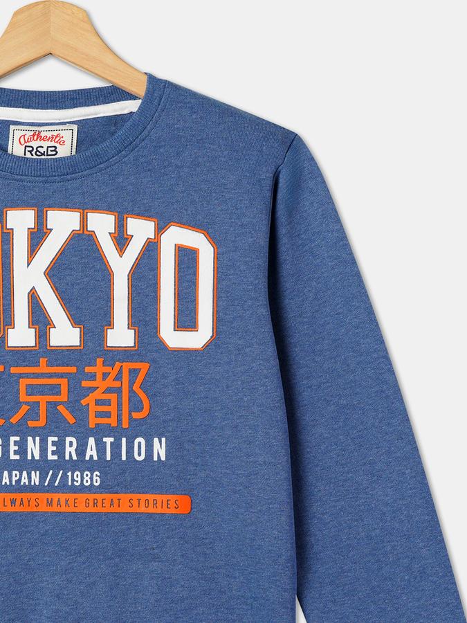 Boys Typographic Print Crew-Neck Sweatshirt image number 2