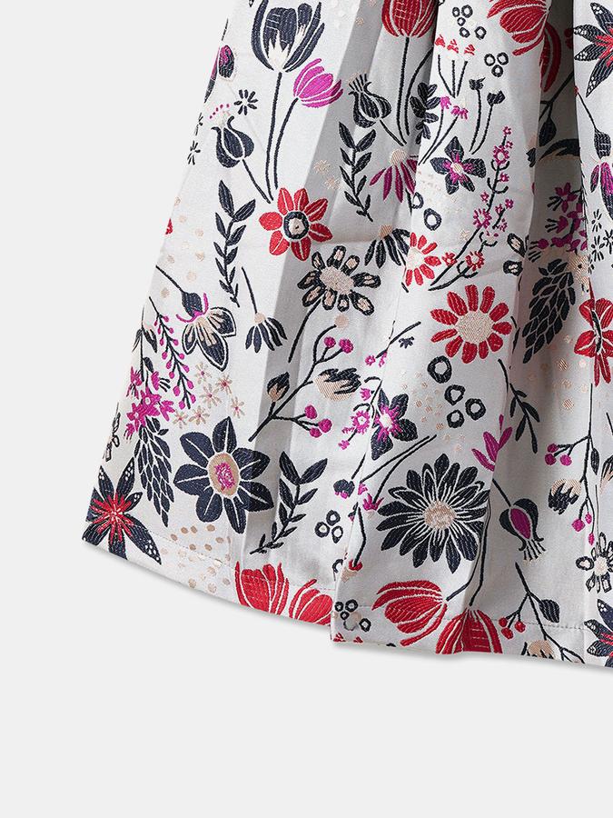 R&B Girls' Red Printed Dress