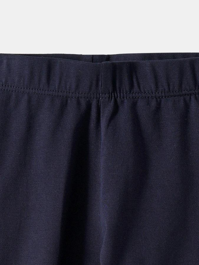 Girls Cotton Fitted Mid Rise Solid Leggings