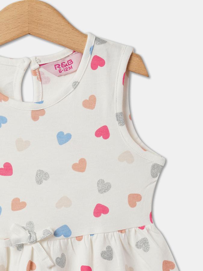 Girls Micro Print A-Line Dress image number 2