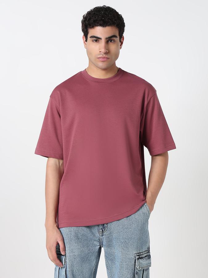 Solid Men Round Neck T-Shirt image number 1