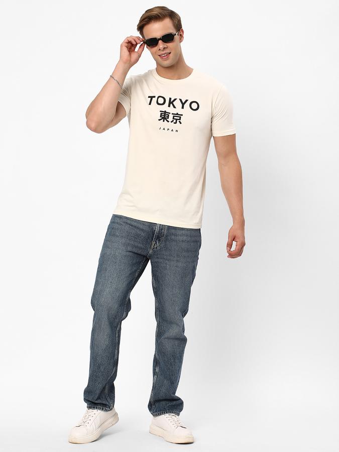 Men Typographic Print Round-Neck T-Shirt image number 1