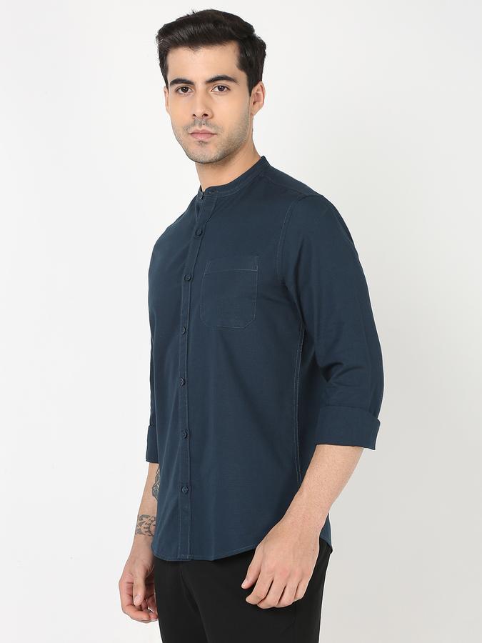 Men Regular Fit Shirt Mandarin Collar image number 1