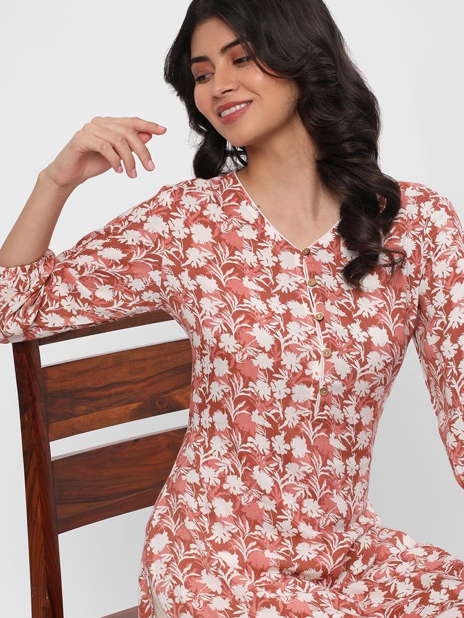 Women Floral Print Straight Kurta  image number 0