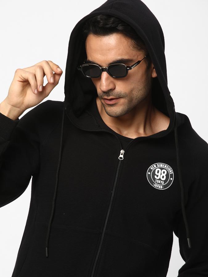 Men Regular Fit Hooded Jacket image number 0