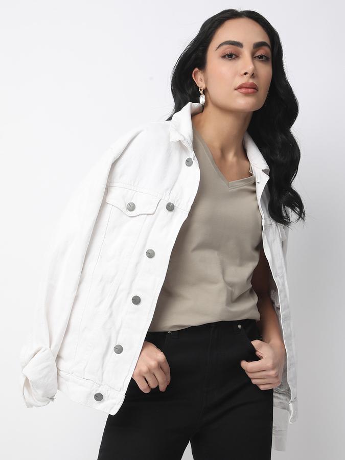 Women Cotton Relaxed Fit V Neck Solid T-shirt